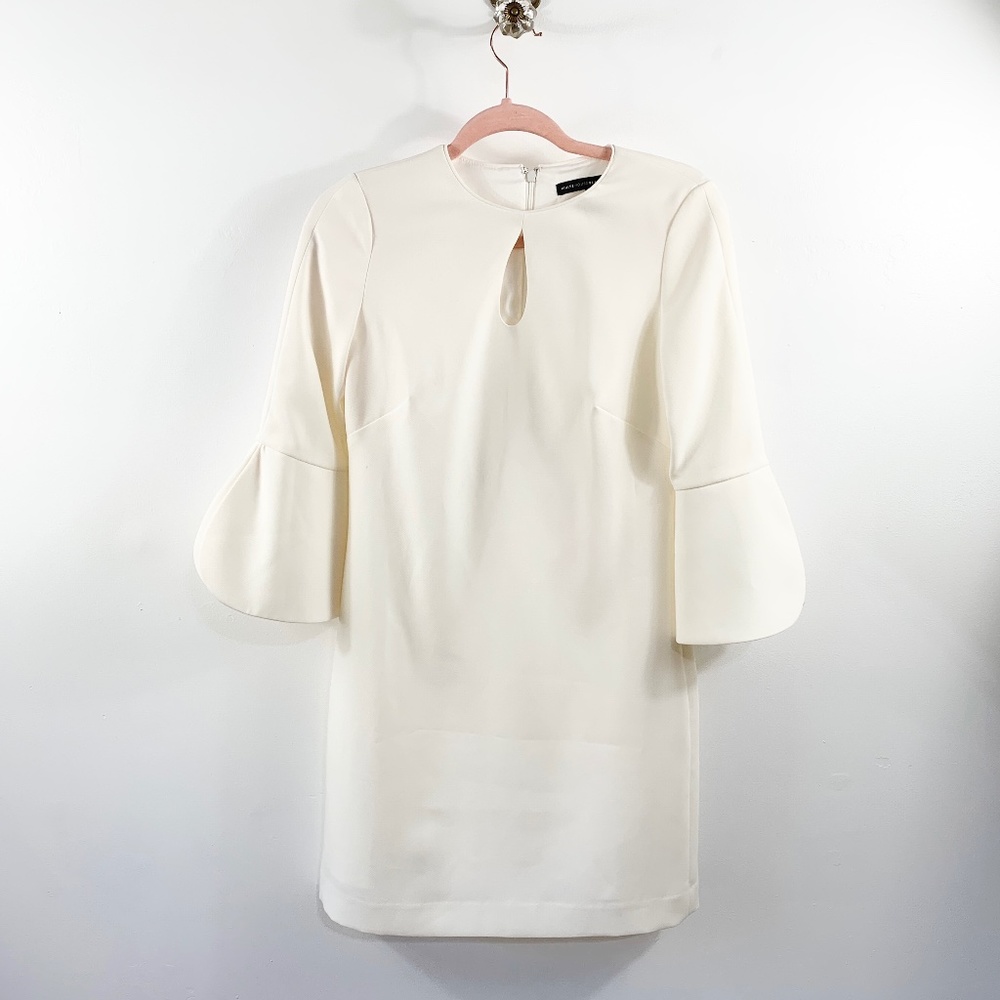 White House Black Market Petal-Sleeve Shift Dress Size 00